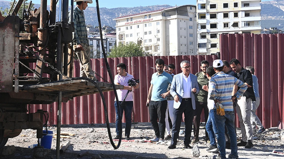 Kahramanmaraş'ta, imar planı için zemin kontrolü devam ediyor