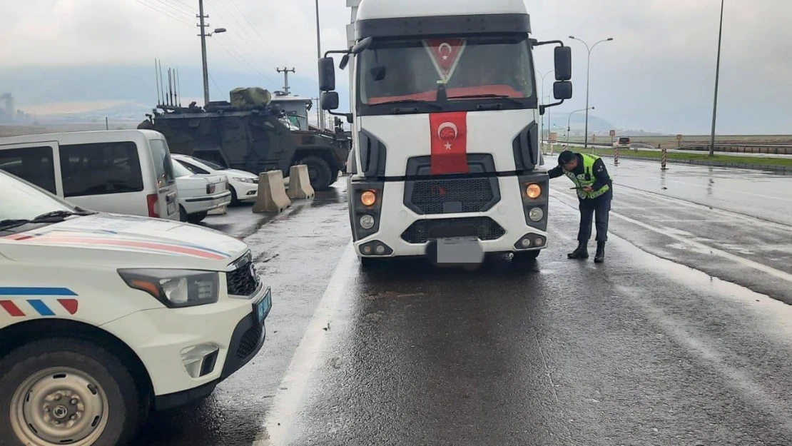 Kahramanmaraş'ta kış lastiği denetimi