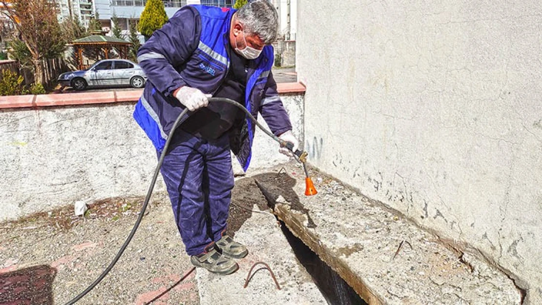 Kahramanmaraş'ta Larvasit uygulamaları gerçekleştiriyor