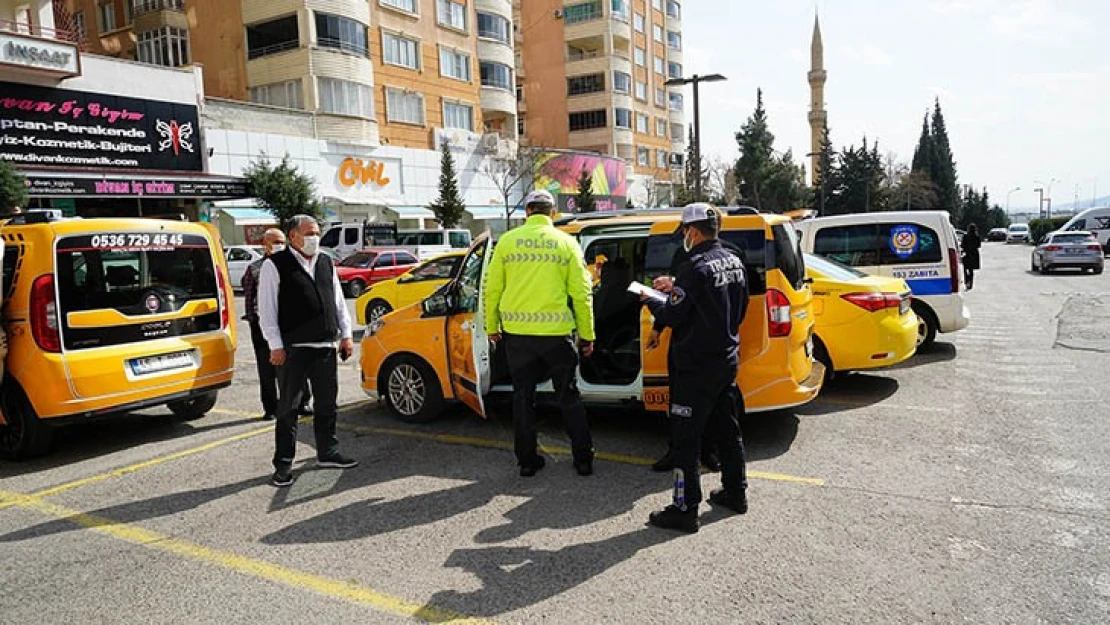 Kahramanmaraş'ta ticari taksiler denetlendi