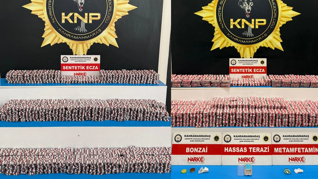 Kahramanmaraş'ta uyuşturucu tacirlerine operasyon
