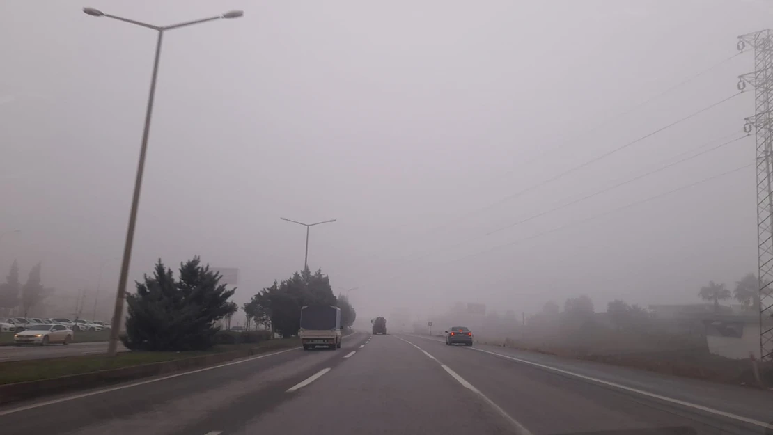 Kahramanmaraş'ta yağışların ardından yoğun sis etkili oldu