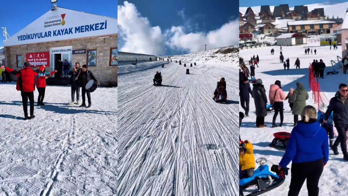 Kahramanmaraş Yedikuyular Kayak Merkezi'nde kayak sezonu başladı