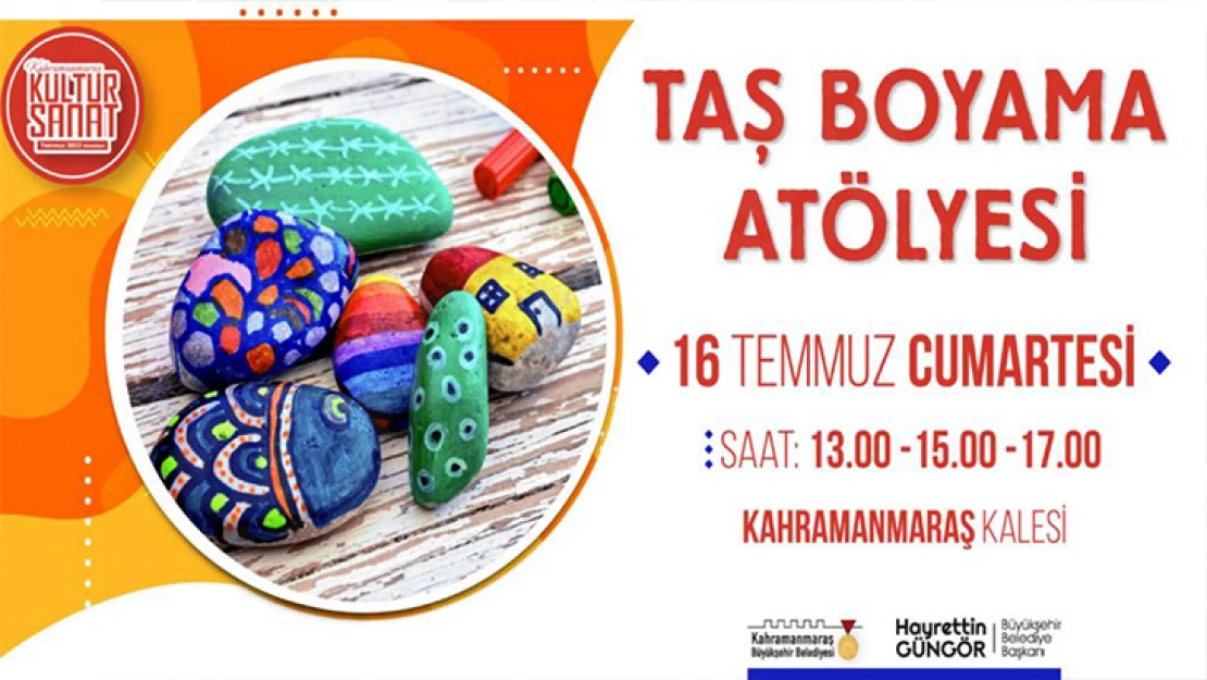 Kahramanmaraşlı çocuklar, taş boyama atölyesinde buluşacak