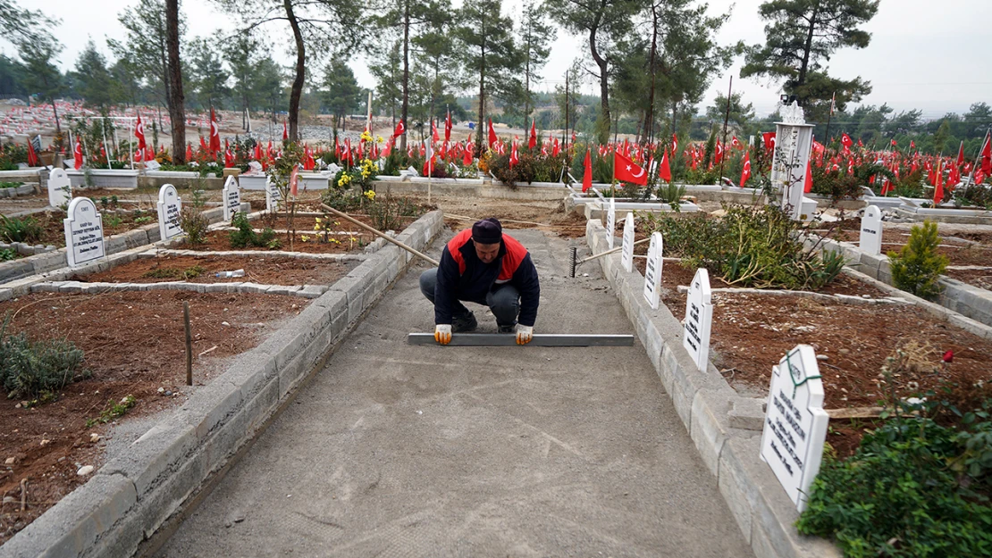 Kapıçam mezarlığı bakıma alındı