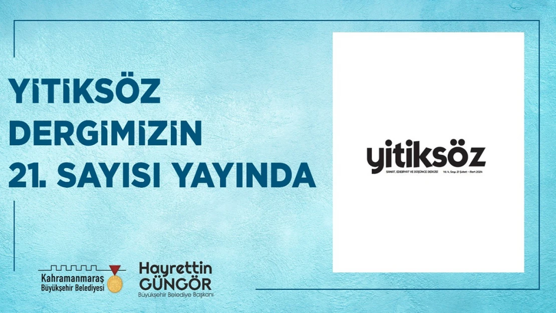 Ödüllü Yitiksöz Dergisi'nin yeni sayısı yayında