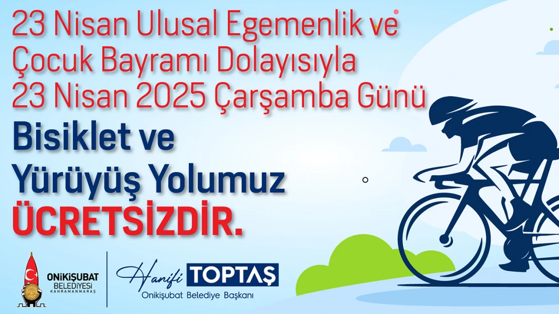 Onikişubat Belediyesi'nden çocuklara ikinci 23 Nisan müjdesi