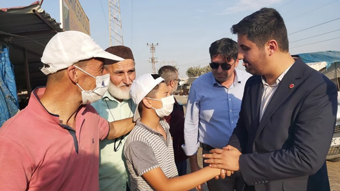 Saadet Partisi İl Başkanı Av. Ahmet Zor, üreticilerin sorunlarını dinledi