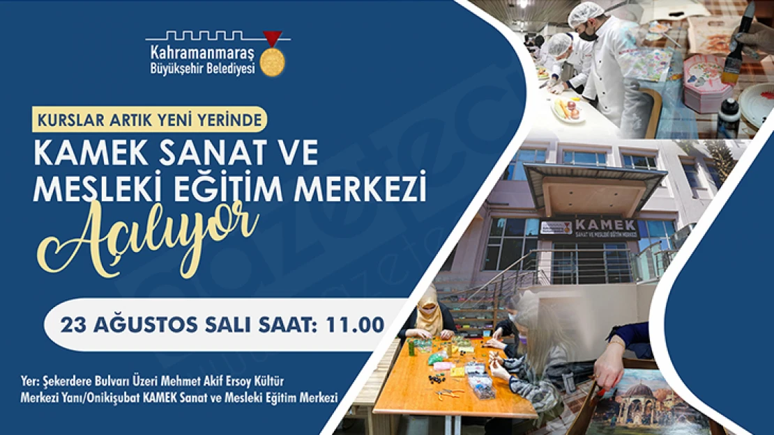 Sanat ve Mesleki Eğitim Merkezi hizmete açılıyor