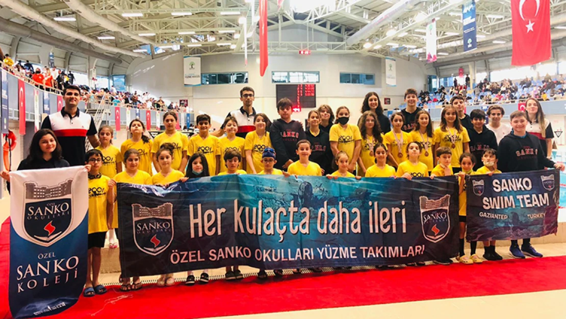 SANKO Okulları sporcuları beş altın, iki gümüş, sekiz bronz madalya ve bir kupa kazandı