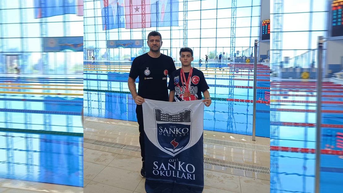 SANKO Okulları yüzmede Türkiye üçüncüsü oldu