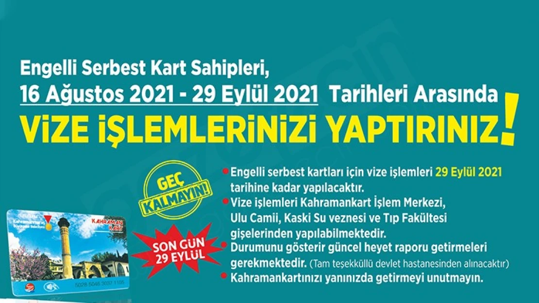 Serbest kartta vize yenilemeleri başlıyor