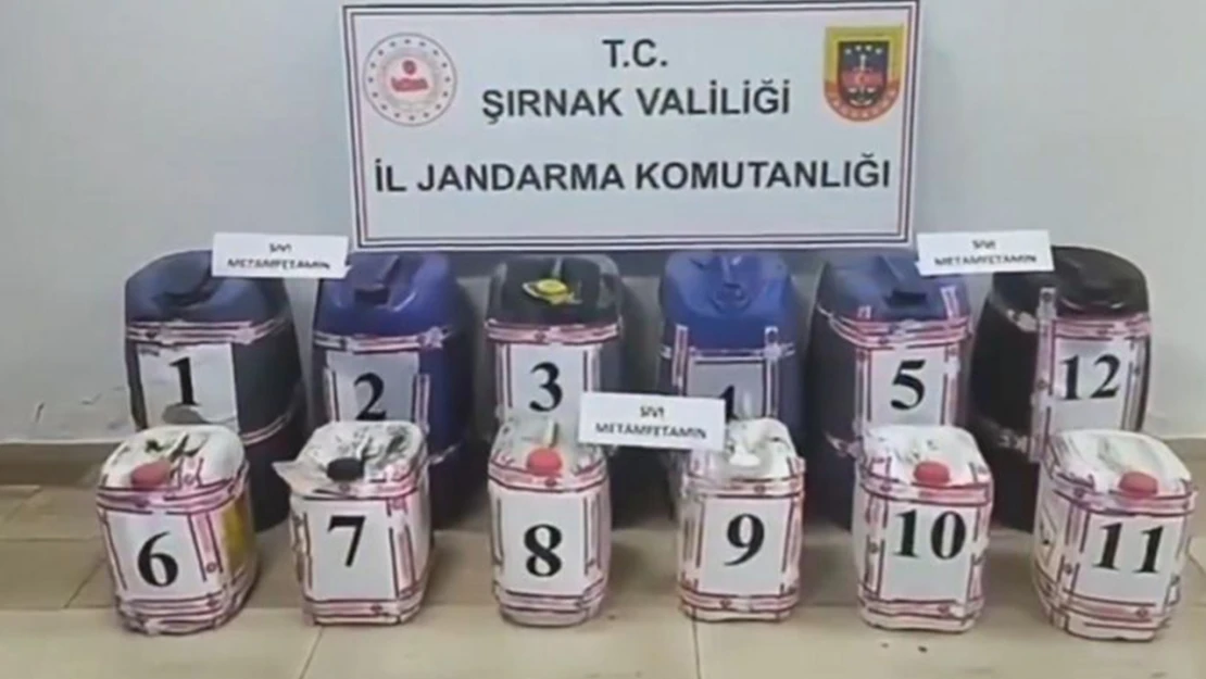 Şırnak'ta 375 Litre metamfetamin ele geçirildi