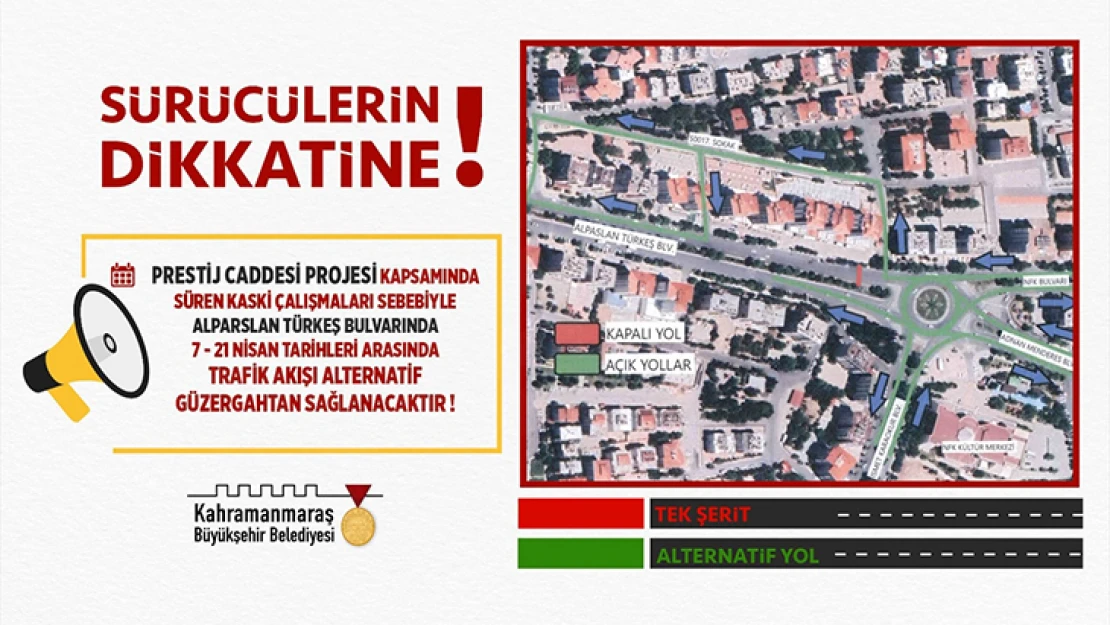 Sürücüler dikkat! Altyapı çalışmaları için o yol trafiğe kapatıldı