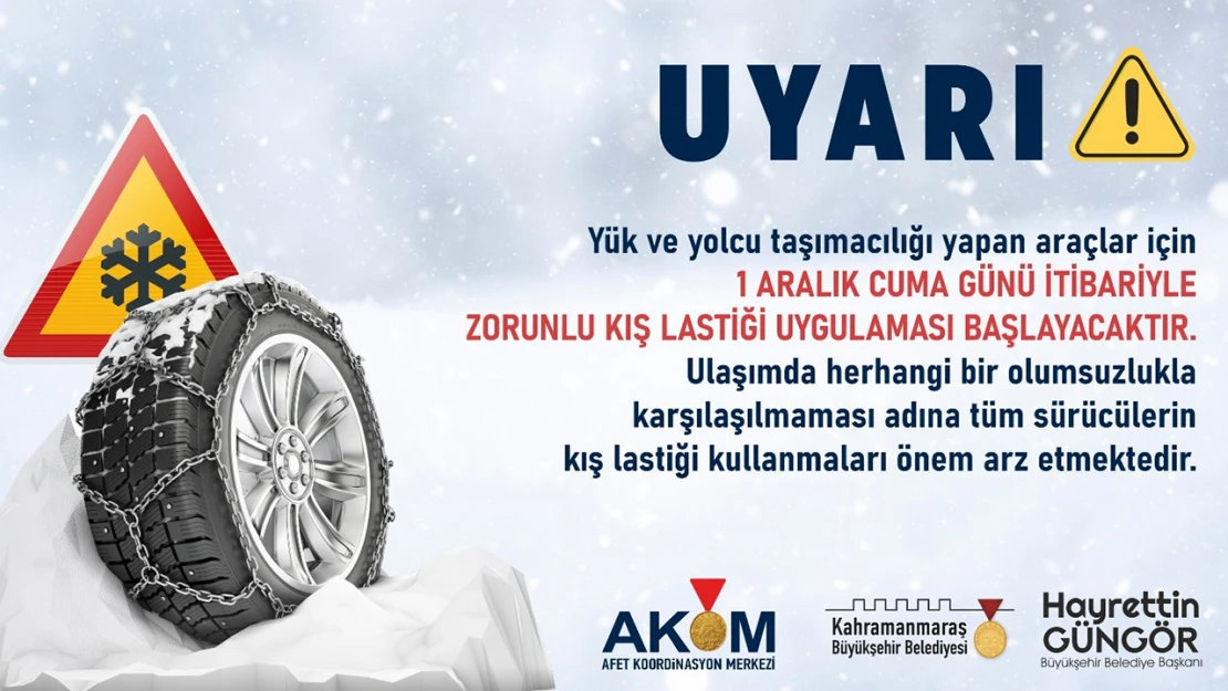 Sürücülere kış lastiği uyarısı!