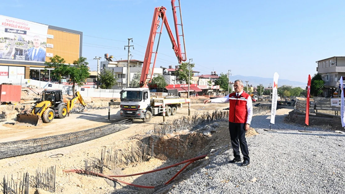 Tevfik Kadıoğlu Köprülü Kavşak projesinde son 48 gün