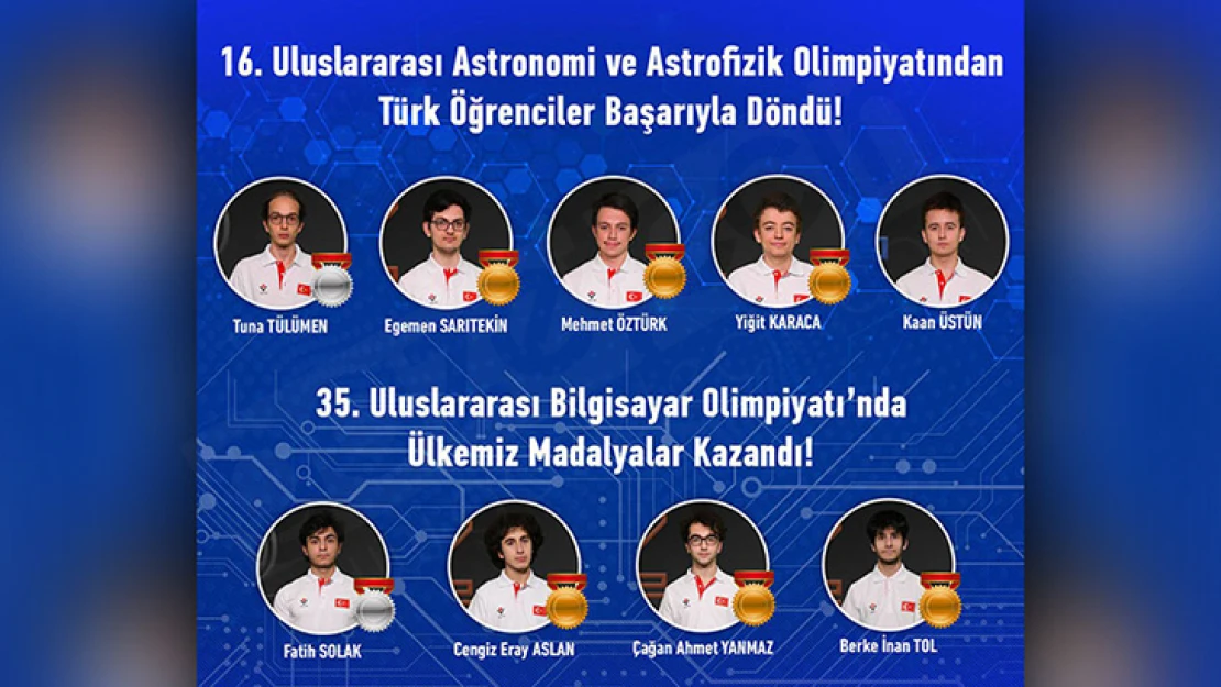 Türk öğrenciler olimpiyatlardan madalyalarla döndü