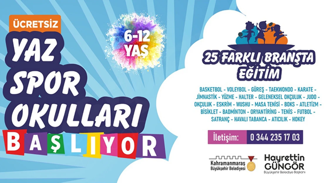 Yaz spor okulları kayıtları başladı