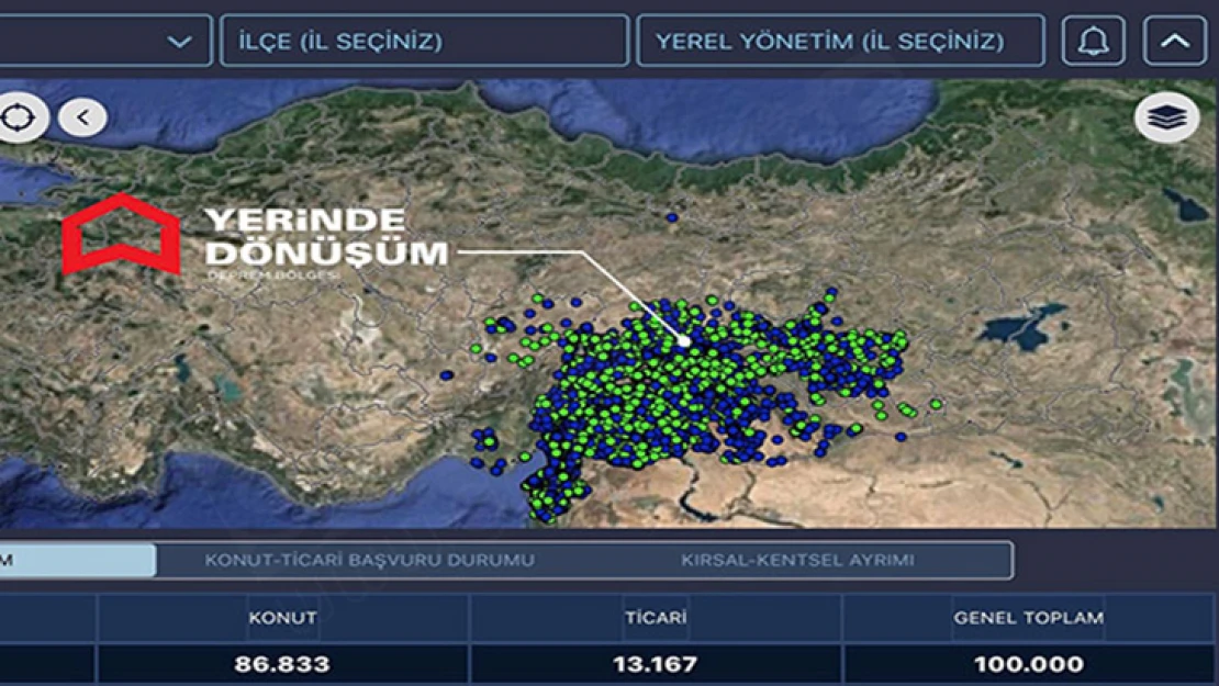 Yerinde Dönüşüm projesine rekor başvuru