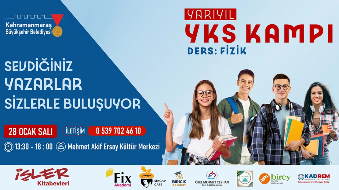 YKS Kampı, Kahramanmaraş'ta salı günü fizik ile devam edecek