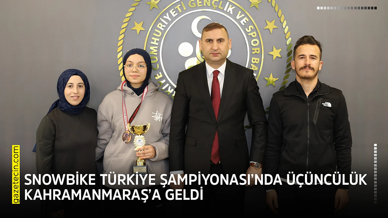 Snowbike Türkiye Şampiyonası'nda üçüncülük Kahramanmaraş'a geldi