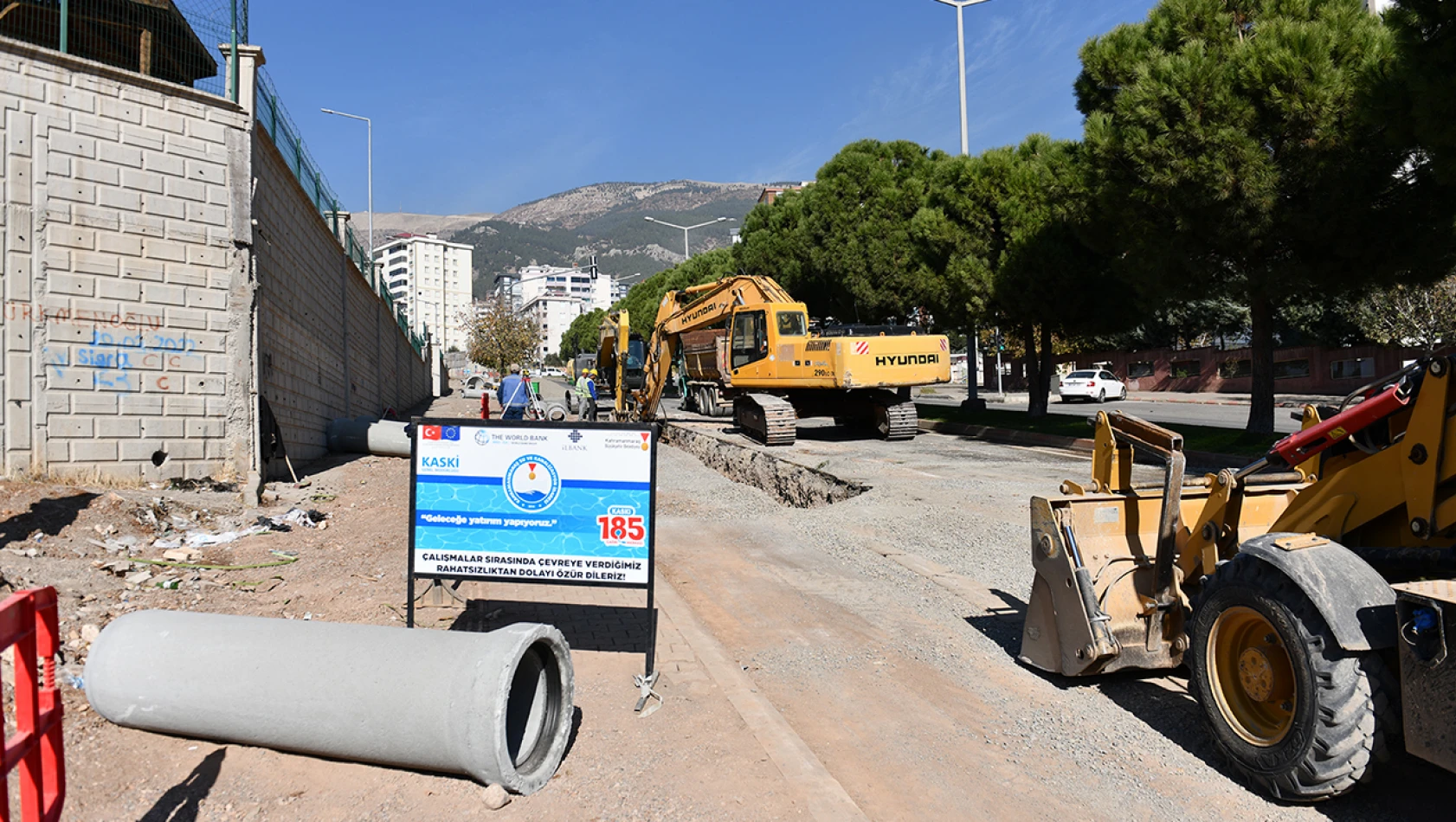 Ahır Dağı Caddesi'nde altyapı imalatlarına hız verdi