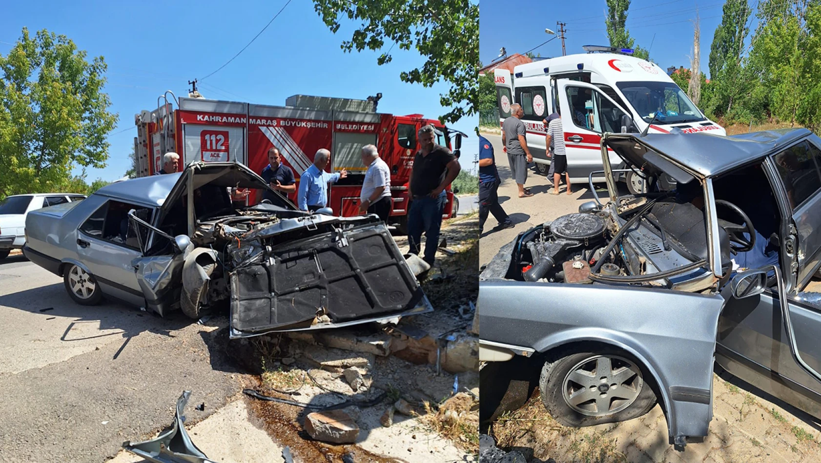 Kahramanmaraş'taki bu kazadan sürücü yaralı kurtarıldı