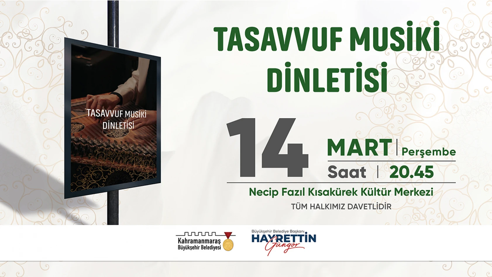 Ramazan ayı etkinlikleri, tasavvuf musiki dinletisiyle başlıyor