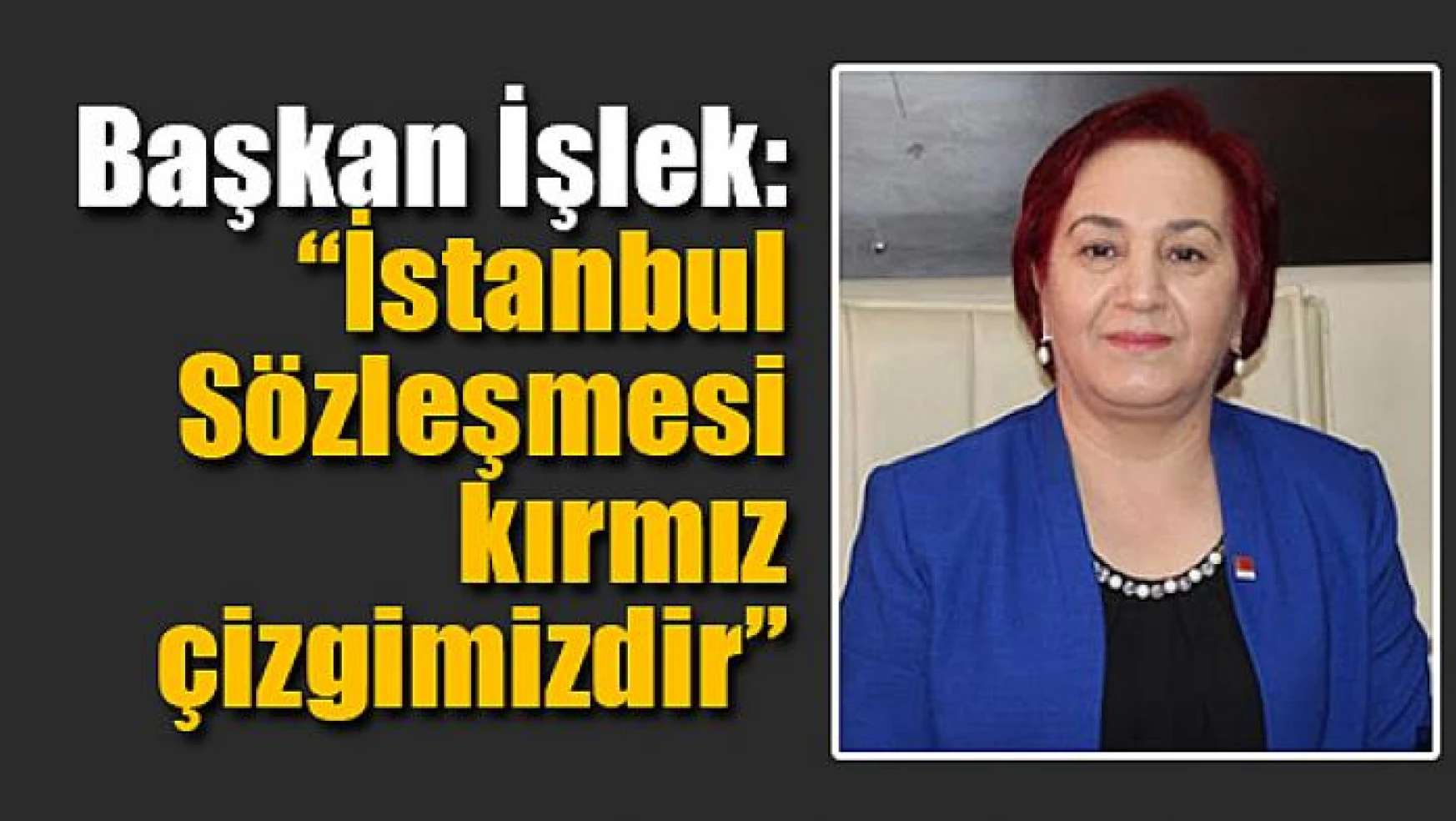 Başkan İşlek: 'İstanbul Sözleşmesi kırmızı çizgimizdir'