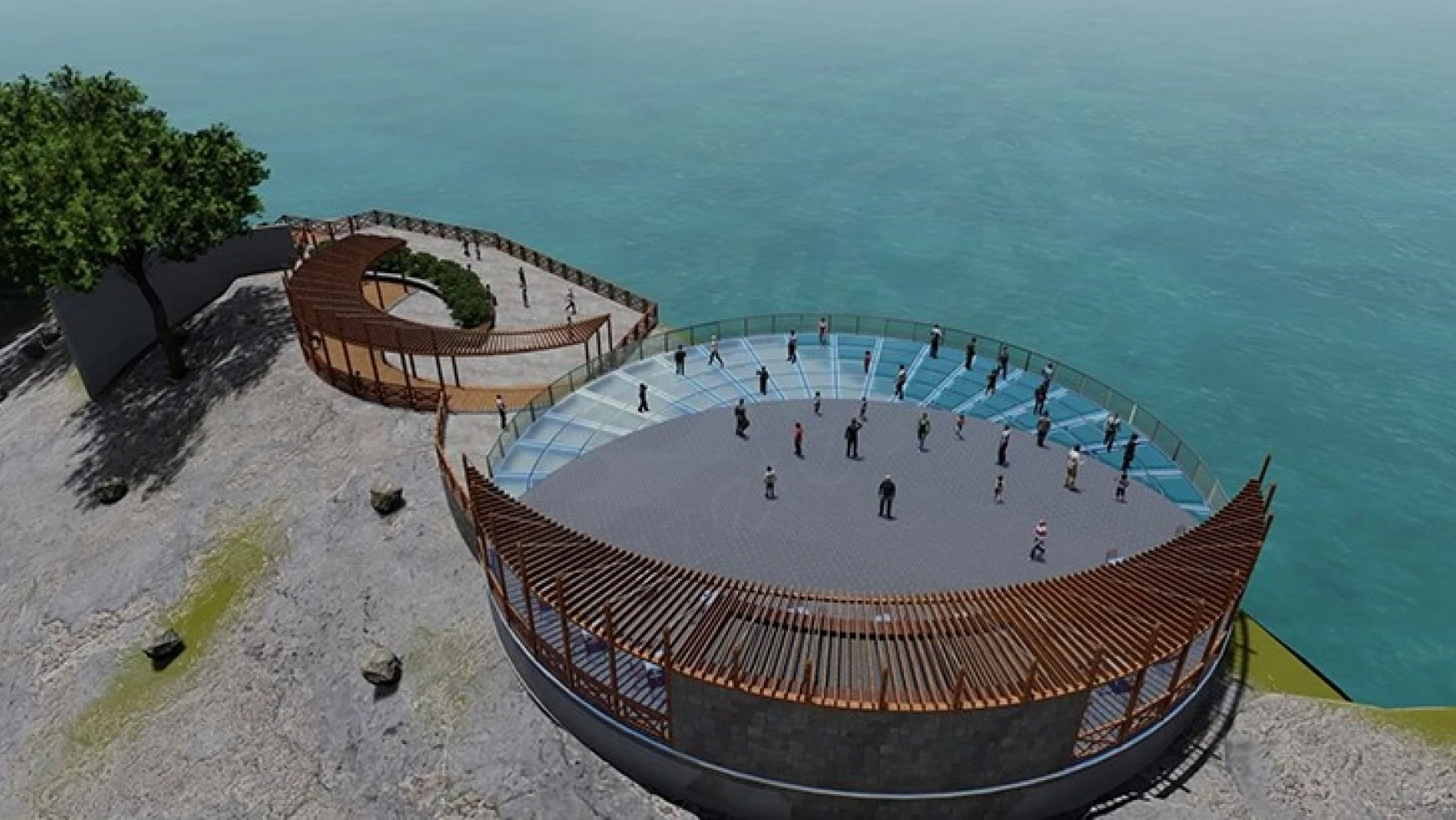 Ali Kayası, yatırıma alınan seyir terası ile turizme kazandırılıyor