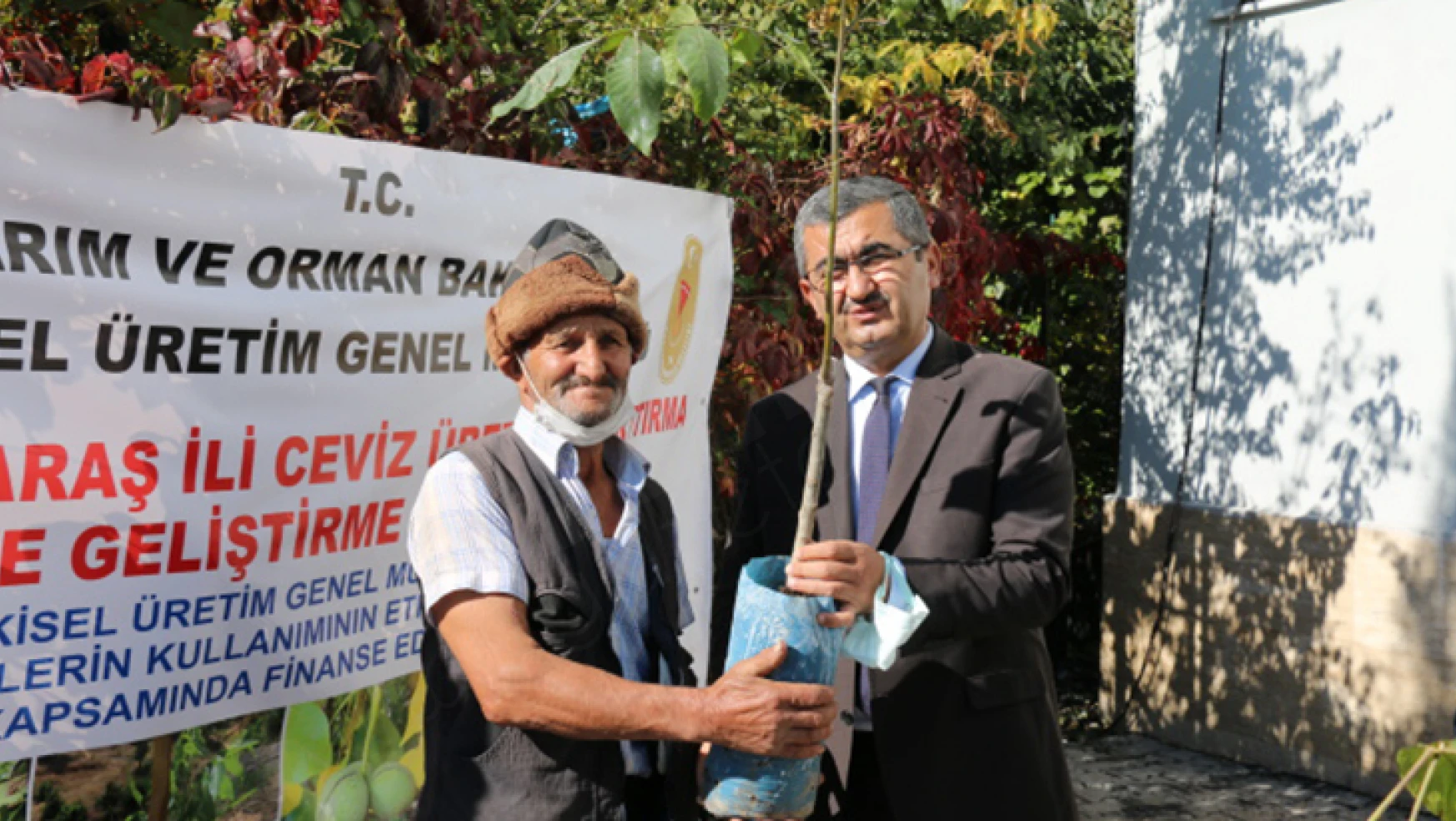 Andırın'da 84 çiftçiye 3 bin 750 adet ceviz fidanı dağıtıldı