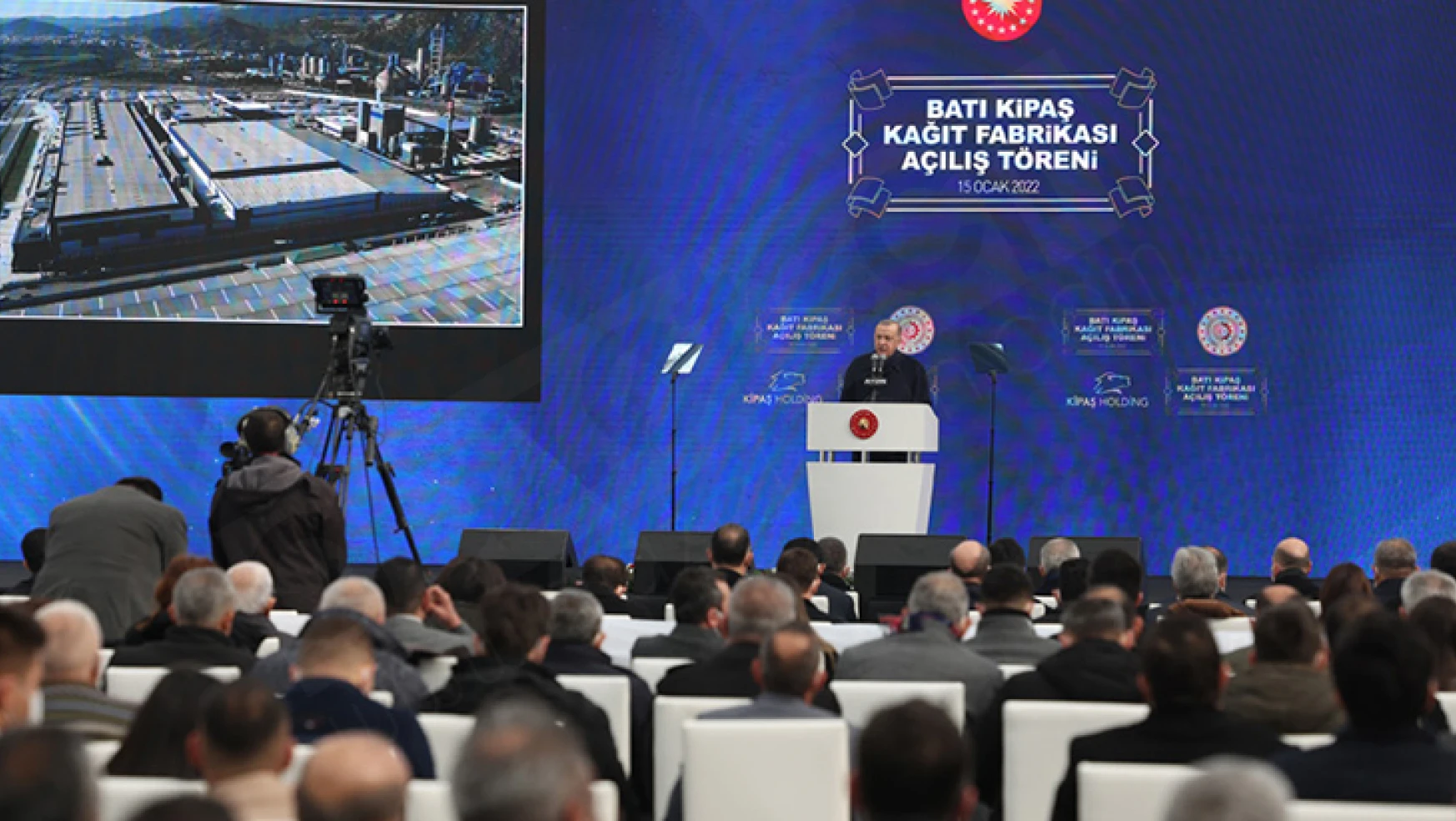 Avrupa'nın en büyük kağıt fabrikasını Cumhurbaşkanı Erdoğan hizmete açtı