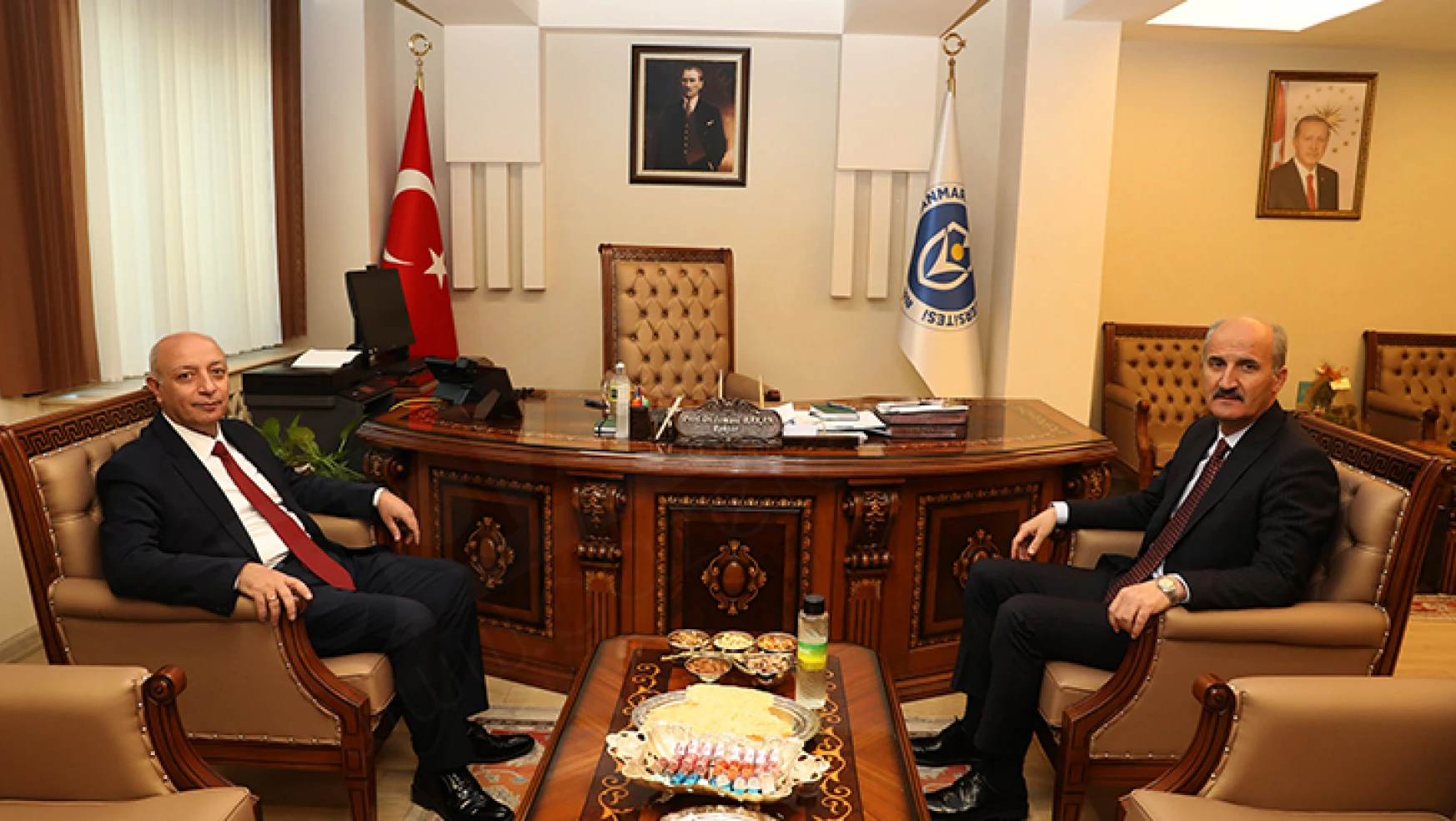Başkan Okay'dan, KİÜ Rektörü Bakan'a hayırlı olsun ziyareti