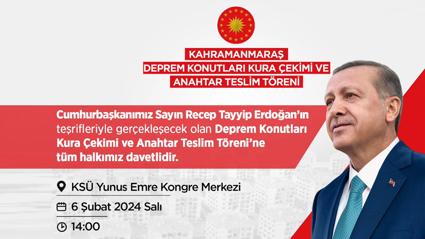 Cumhurbaşkanı Erdoğan, Asrın Felaketinin yıl dönümünde Kahramanmaraş'a geliyor