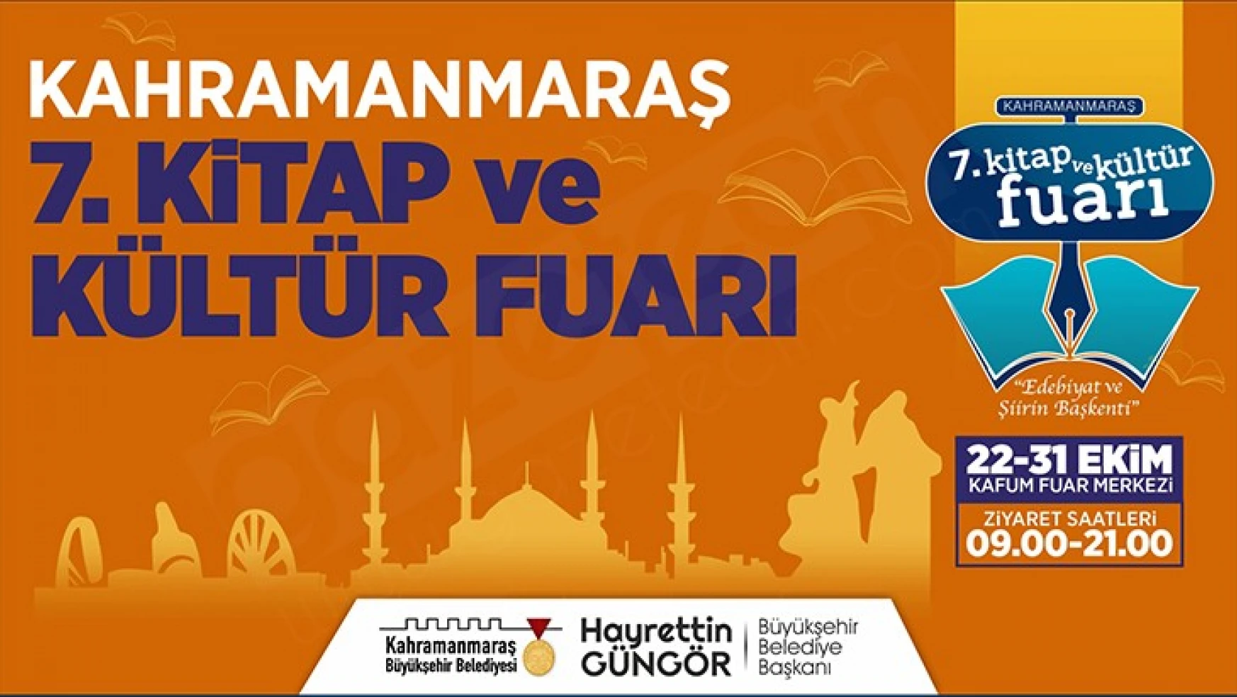 Kahramanmaraş 7'nci Kitap ve Kültür Fuarı 22 Ekim'de başlıyor