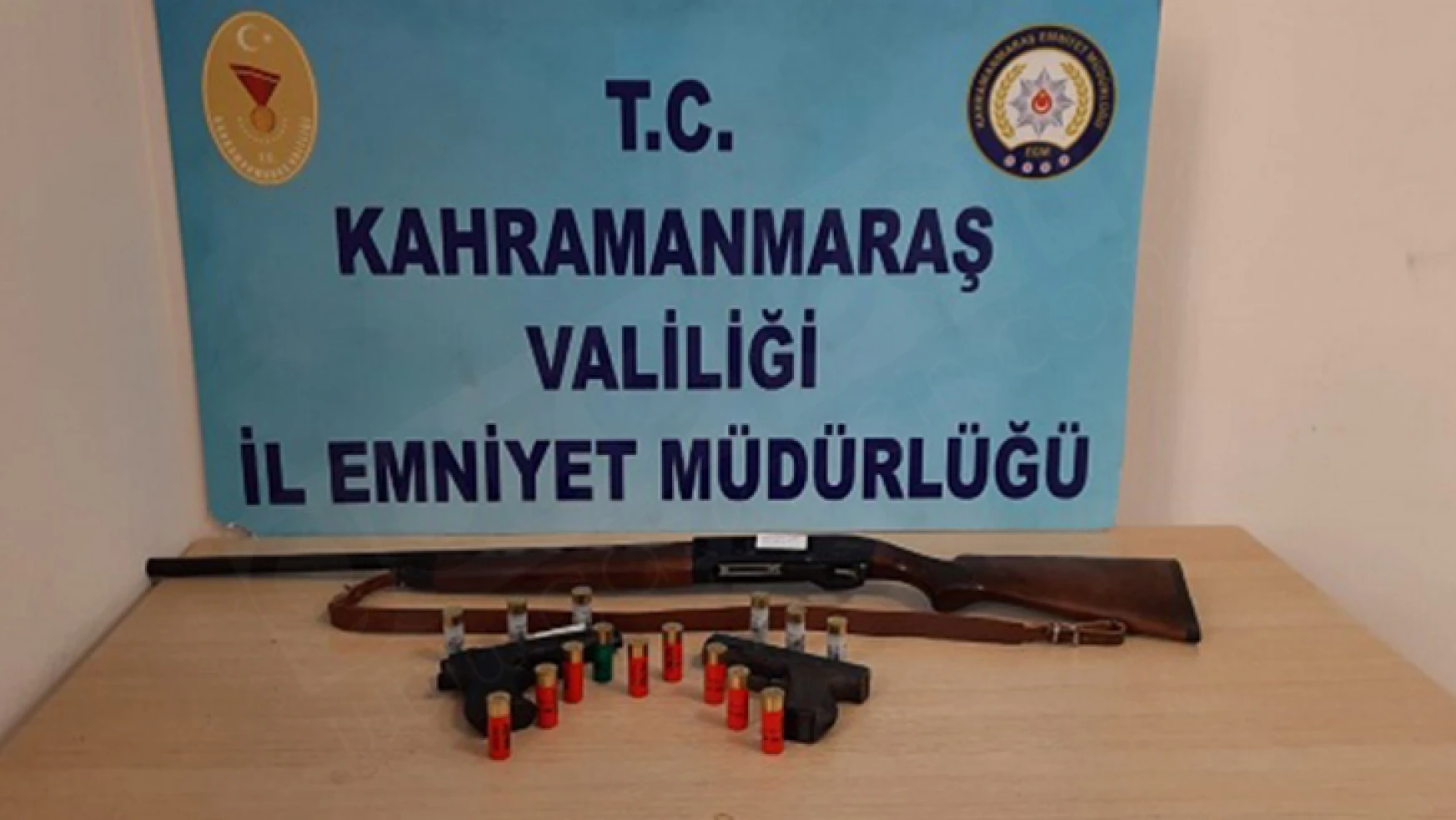 Kahramanmaraş'ta 15 şüpheli şahıstan, 15 silah ele geçirildi