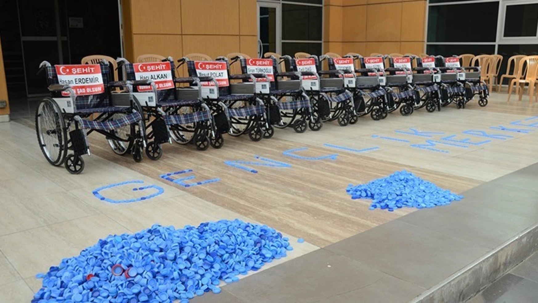 Kahramanmaraş'ta 300 bin mavi kapak 10 engelliye umut oldu