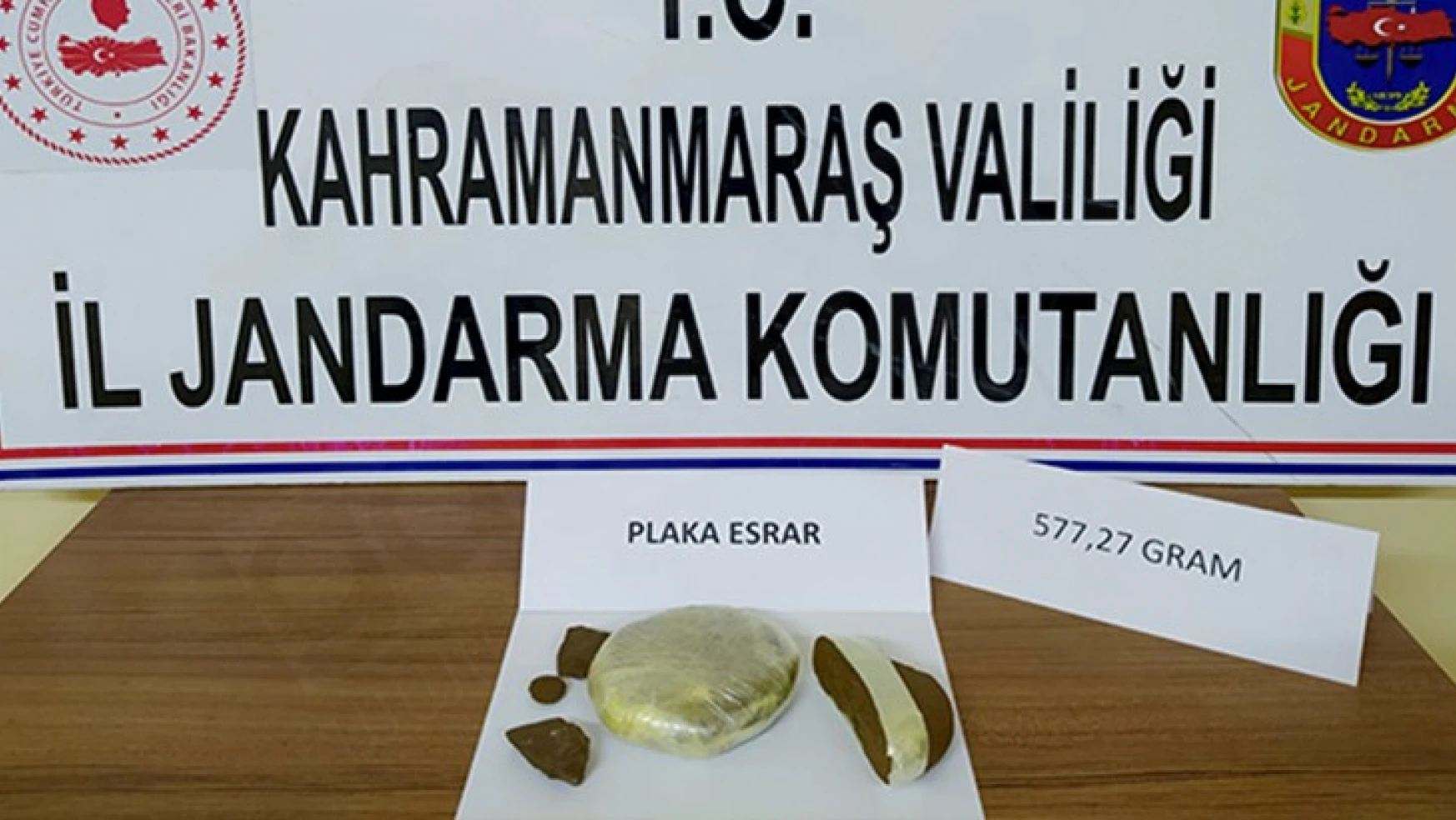 Kahramanmaraş'ta 577 gram esrar ele geçirildi
