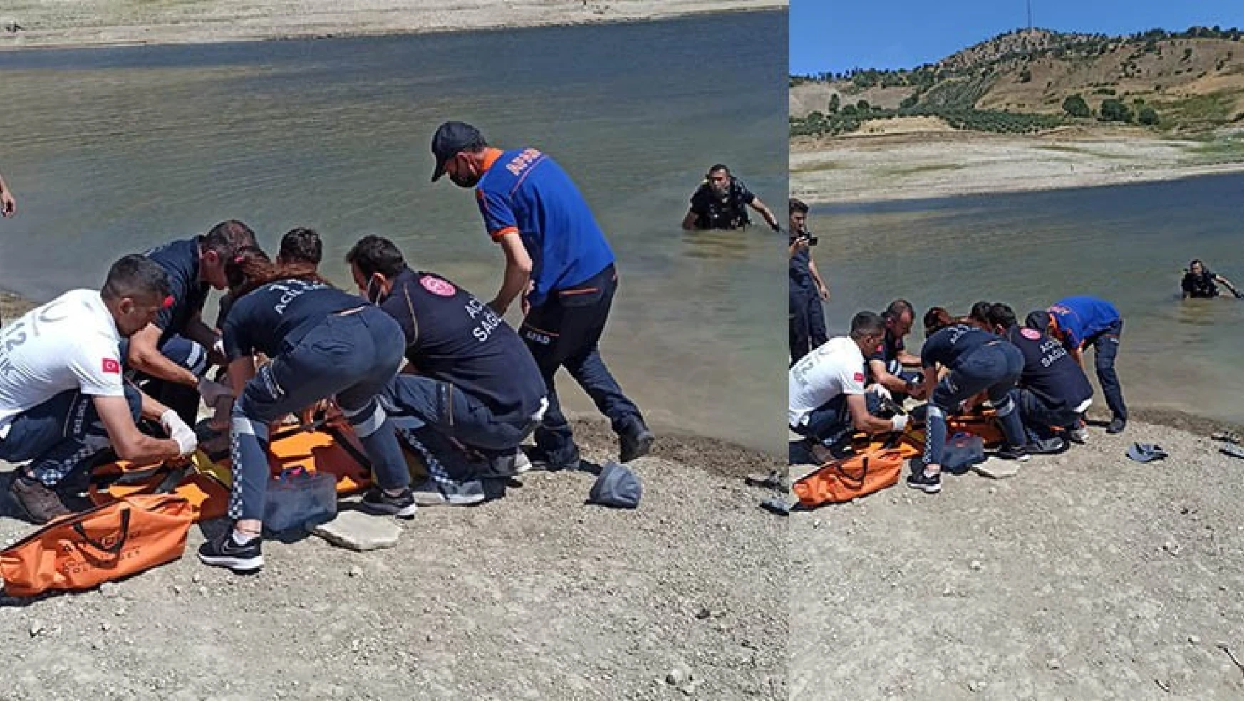 Kahramanmaraş'ta baba ve oğlu balık tutmak için girdiği gölette boğuldu