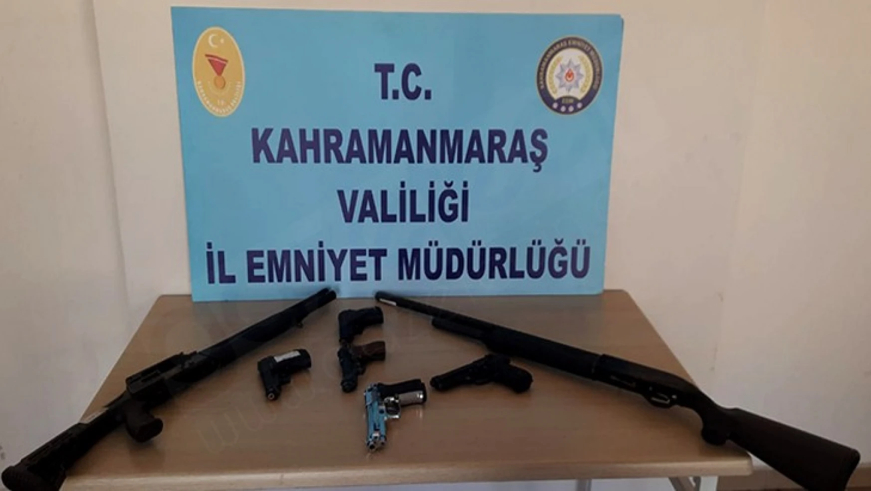 Kahramanmaraş'ta bir haftada 14 ruhsatsız silah ele geçirildi