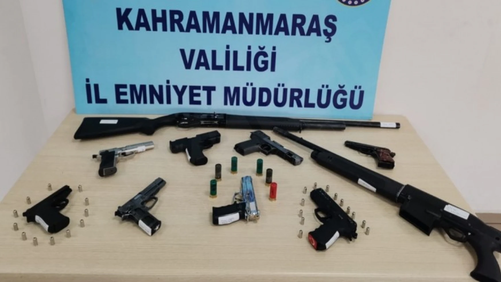 Kahramanmaraş'ta bir haftada 9 silah ele geçirildi