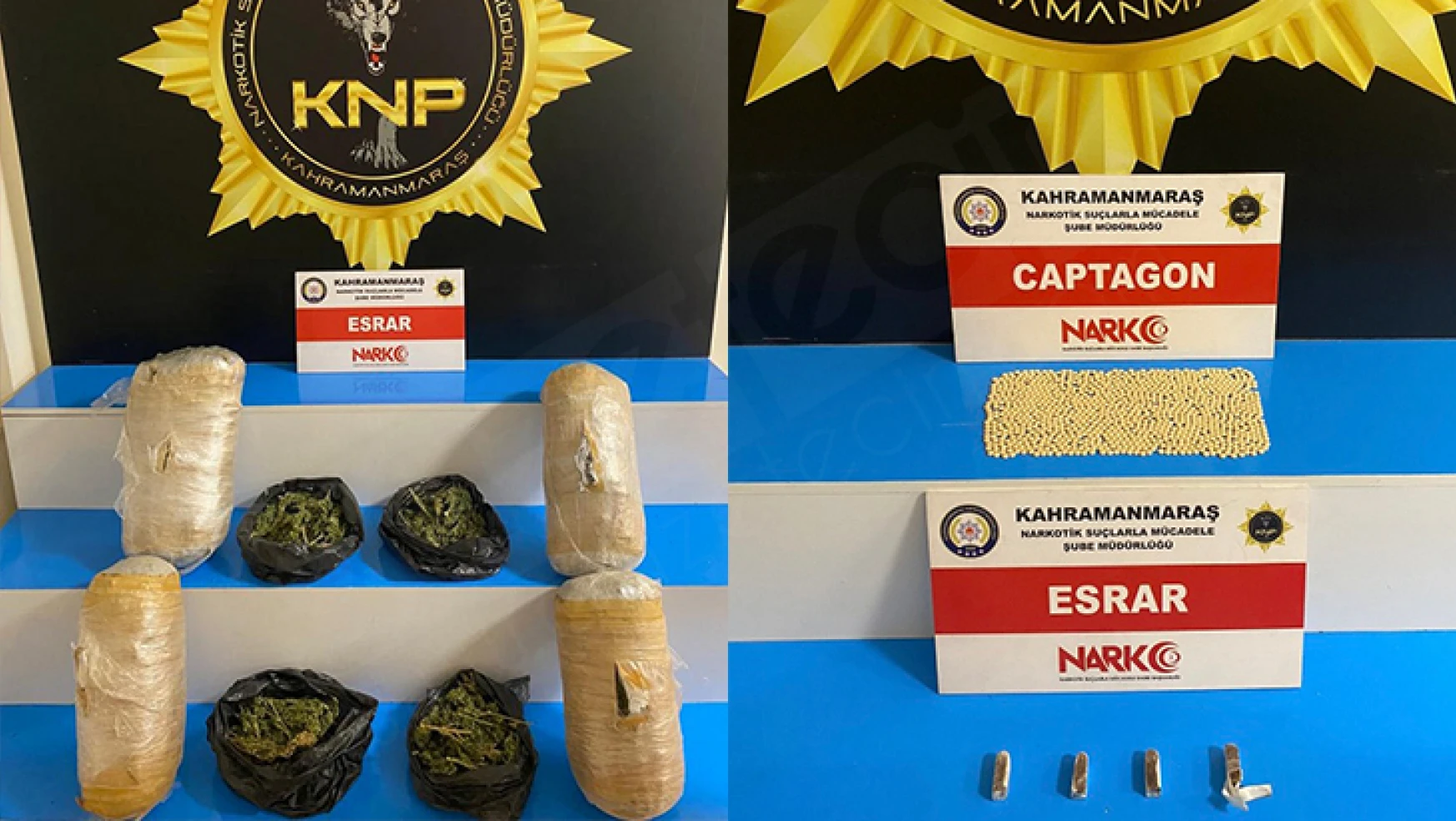 Kahramanmaraş'ta çok miktarda uyuşturucu ele geçirildi: 2 Kişi tutuklandı