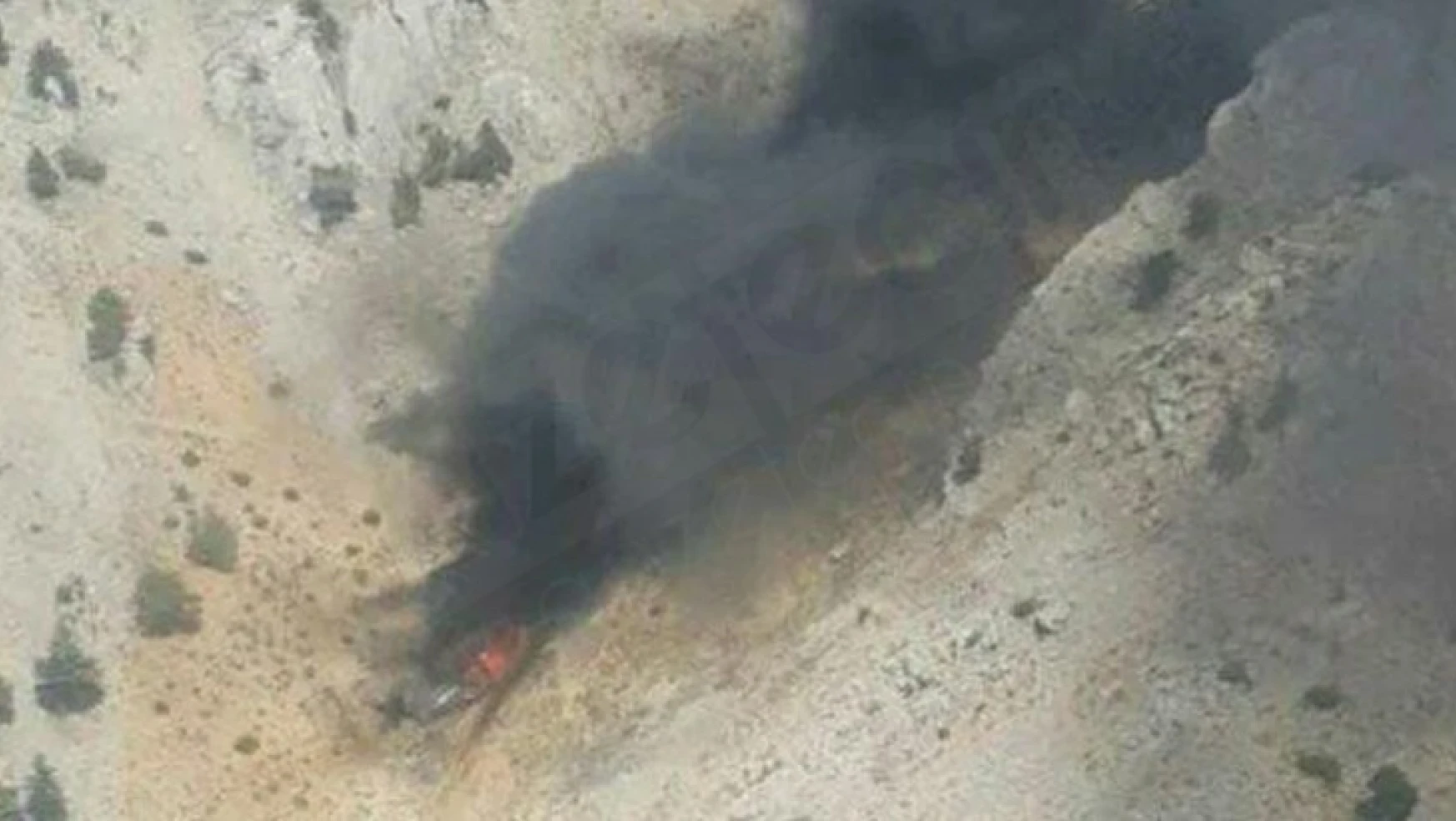 Kahramanmaraş'ta düşen uçağın enkazına ulaşıldı: 8 mürettebat öldü