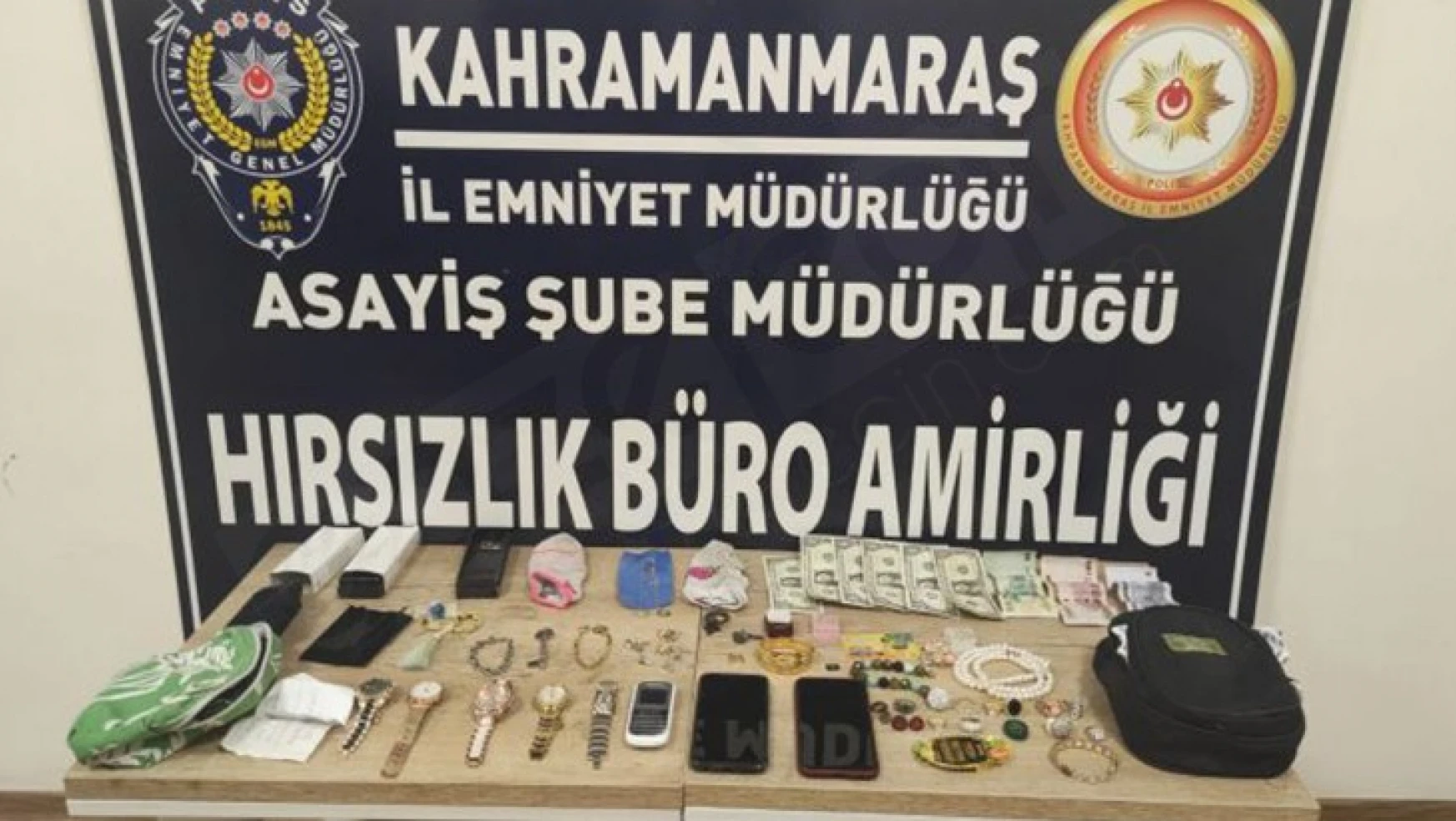 Kahramanmaraş'ta düzenlen hırsızlık operasyonunda 1'i kadın 4 kişi yakalandı