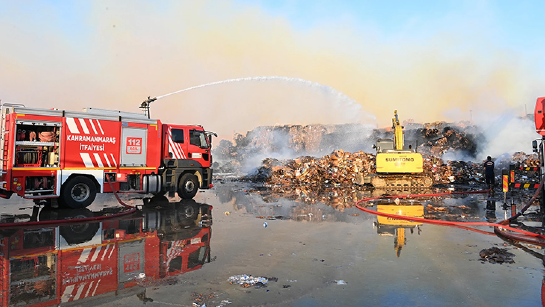Kahramanmaraş'ta kâğıt fabrikasında yangın