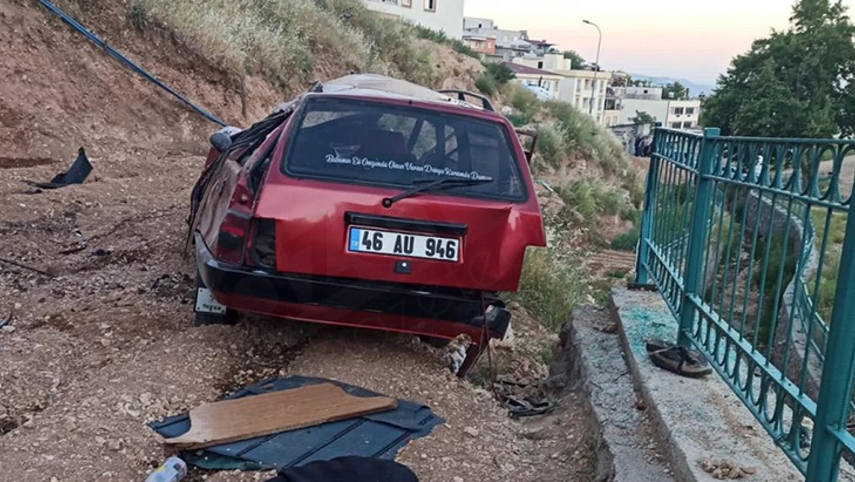 Kahramanmaraş'ta otomobil dere yatağına devrildi: 7 kişi yaralandı