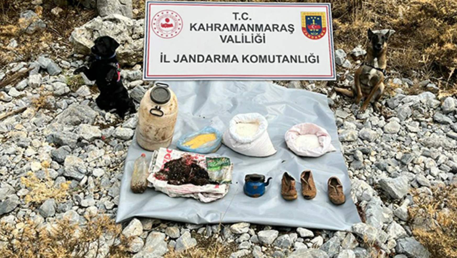 Kahramanmaraş'ta teröristlere ait depo bulundu