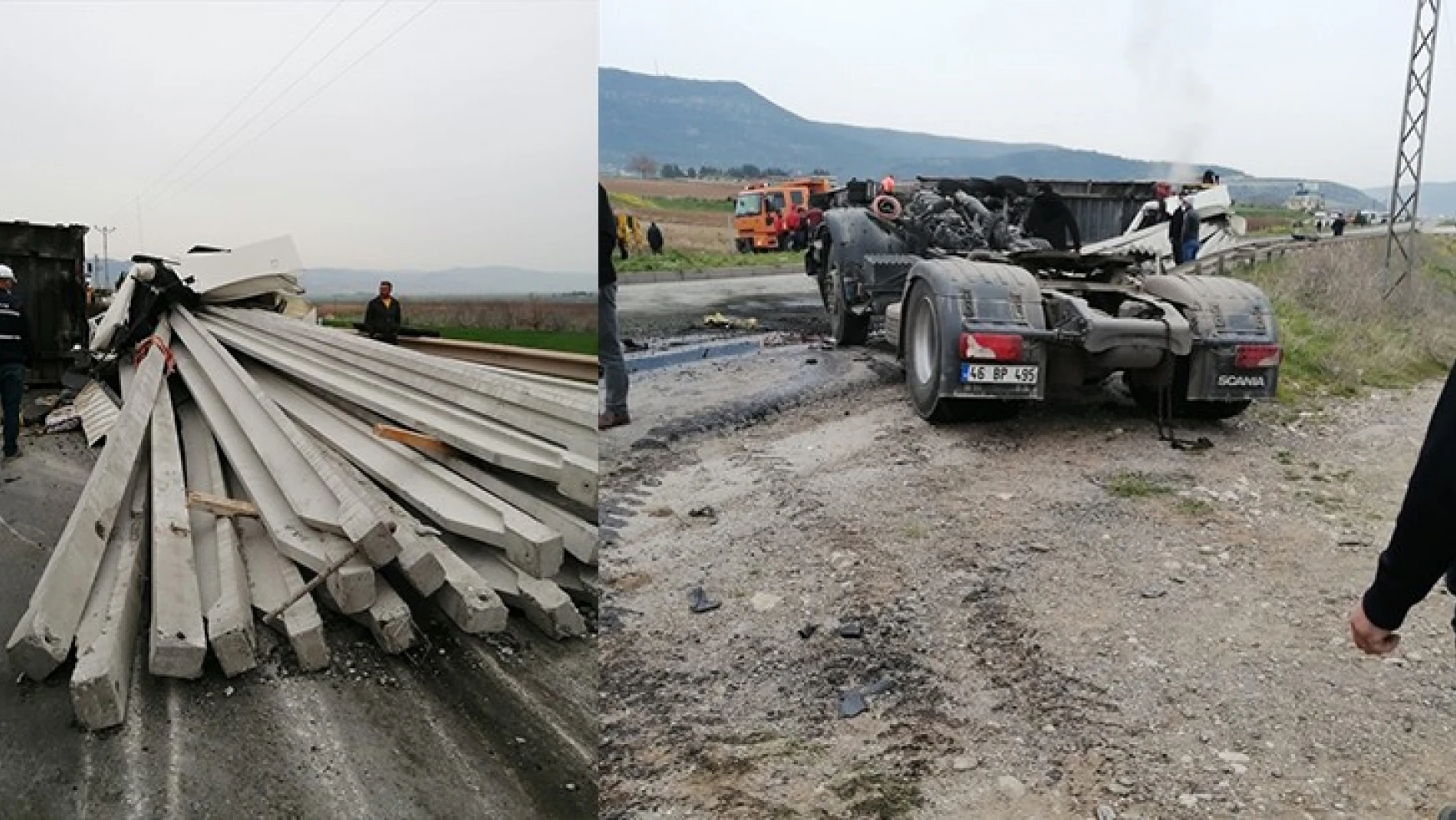 Kahramanmaraş'taki feci kaza can aldı: 1 ölü, 1 yaralı