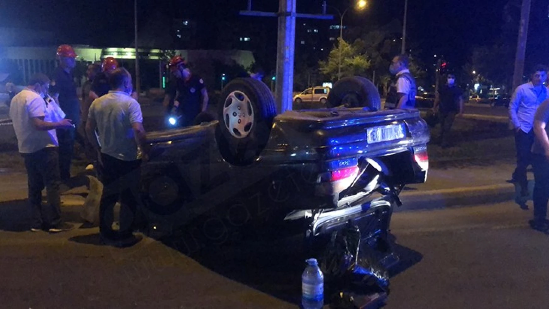 Kahramanmaraş'taki kontrolden çıkan otomobil takla attı: 4 yaralı