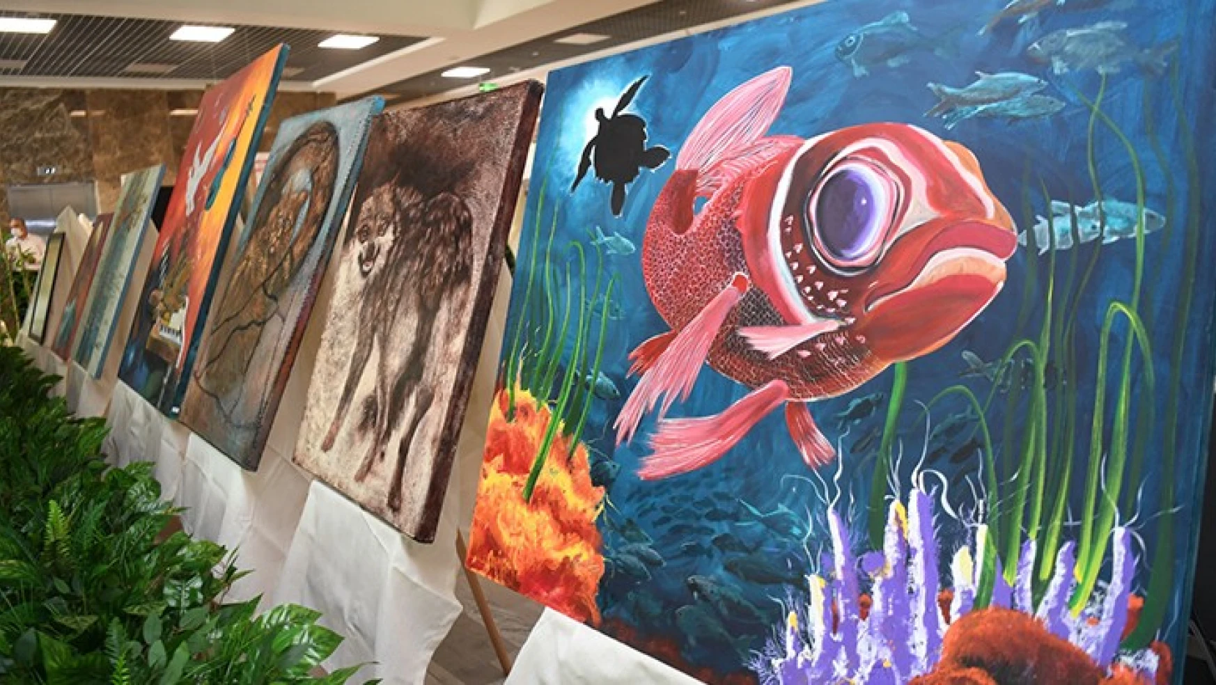 Onikişubat'ta 'Renklerin Hasadı' resim sergisi sanatseverlerin beğenisine sunuldu
